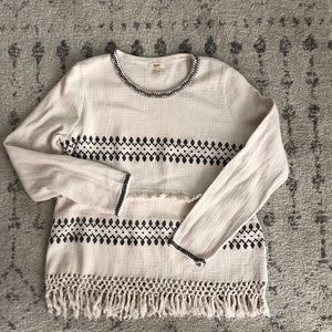 Yerse Sweater with Fringe Size L